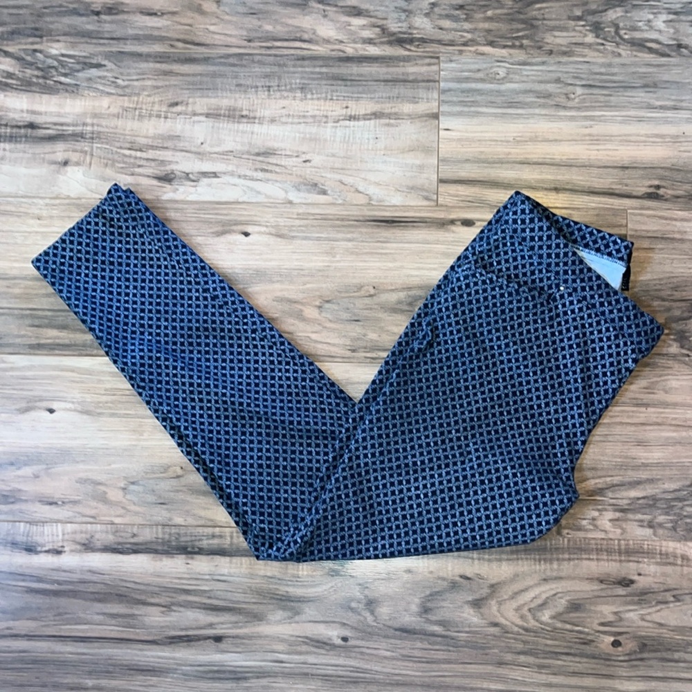 NWOT 89th & Madison Navy Blue/White Stretch Ankle Pants Size Large